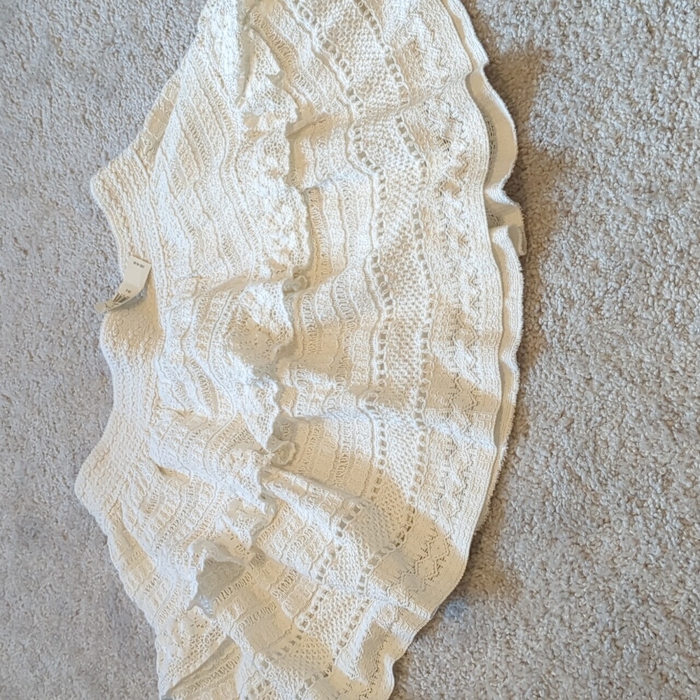 Aerie crochet tiered mini skirt